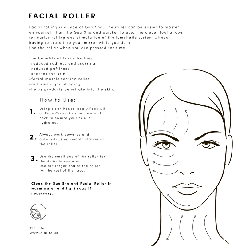 Rose Quartz Gua Sha and Roller Set