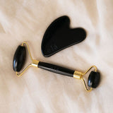 Black Obsidian Gua Sha and Roller Set